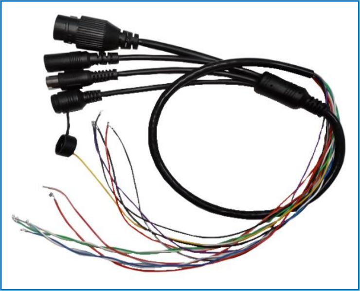 Actual branched cable assembly with connector ends