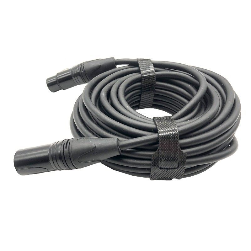 Coiled cable with circular connector ends, product example
